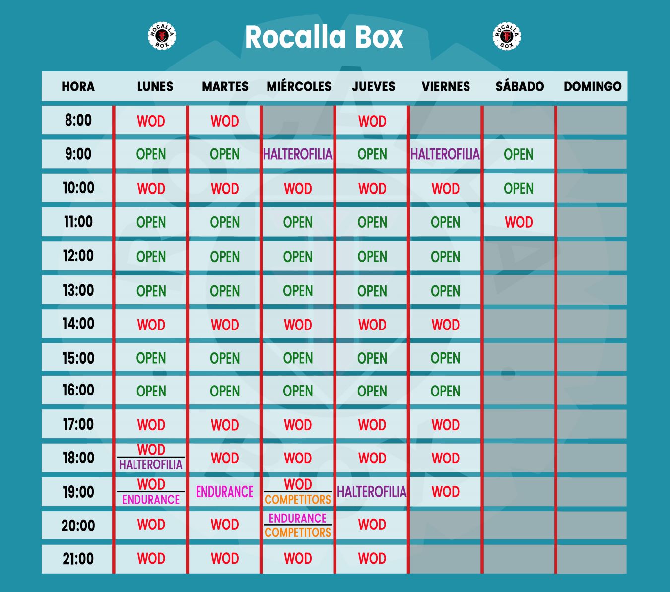 Horario 2024